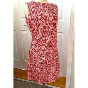 J Mclaughlin Red &‎ White Kasia Ruched Dress Size XS Cap Sleeves Nwt
